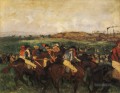 Herren Jockeys vor dem Start 1862 Edgar Degas